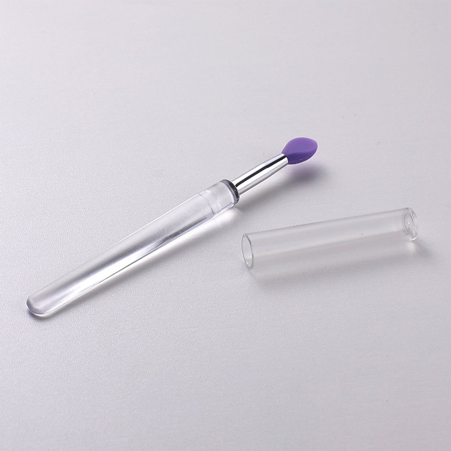 Reusable Silicone Lip Brush Set For Lipstick, Gloss, Balm, Mask & Scrub - Hygienic Caps, 8 Colors