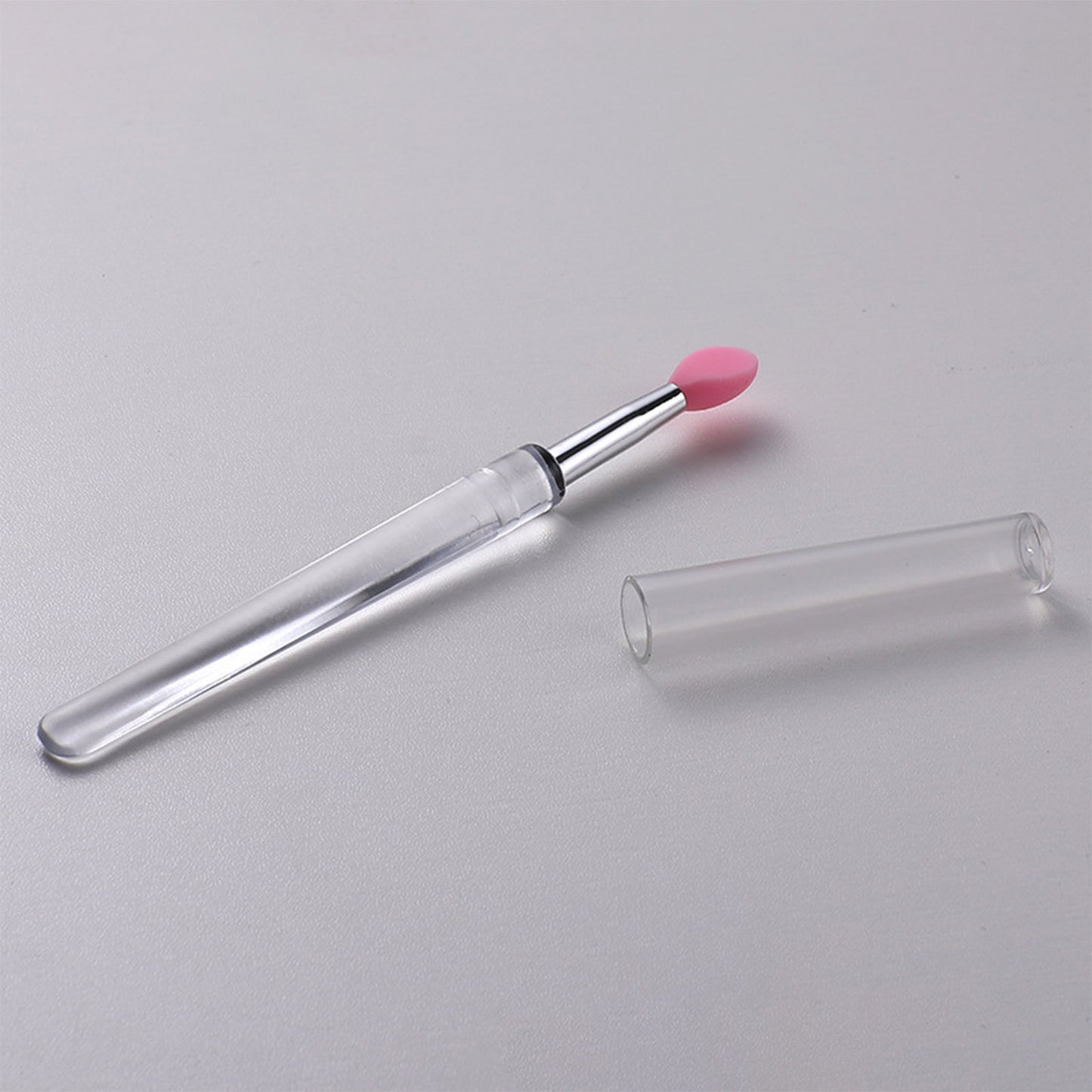 Reusable Silicone Lip Brush Set For Lipstick, Gloss, Balm, Mask & Scrub - Hygienic Caps, 8 Colors