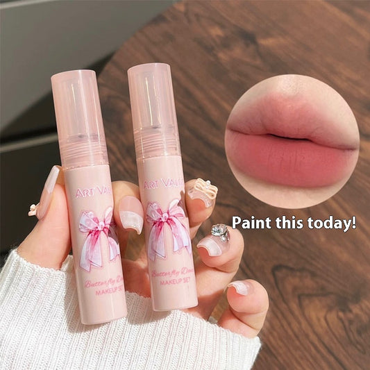 Butterfly Colored Box Suite Blush Necklace Matte Lip Mud