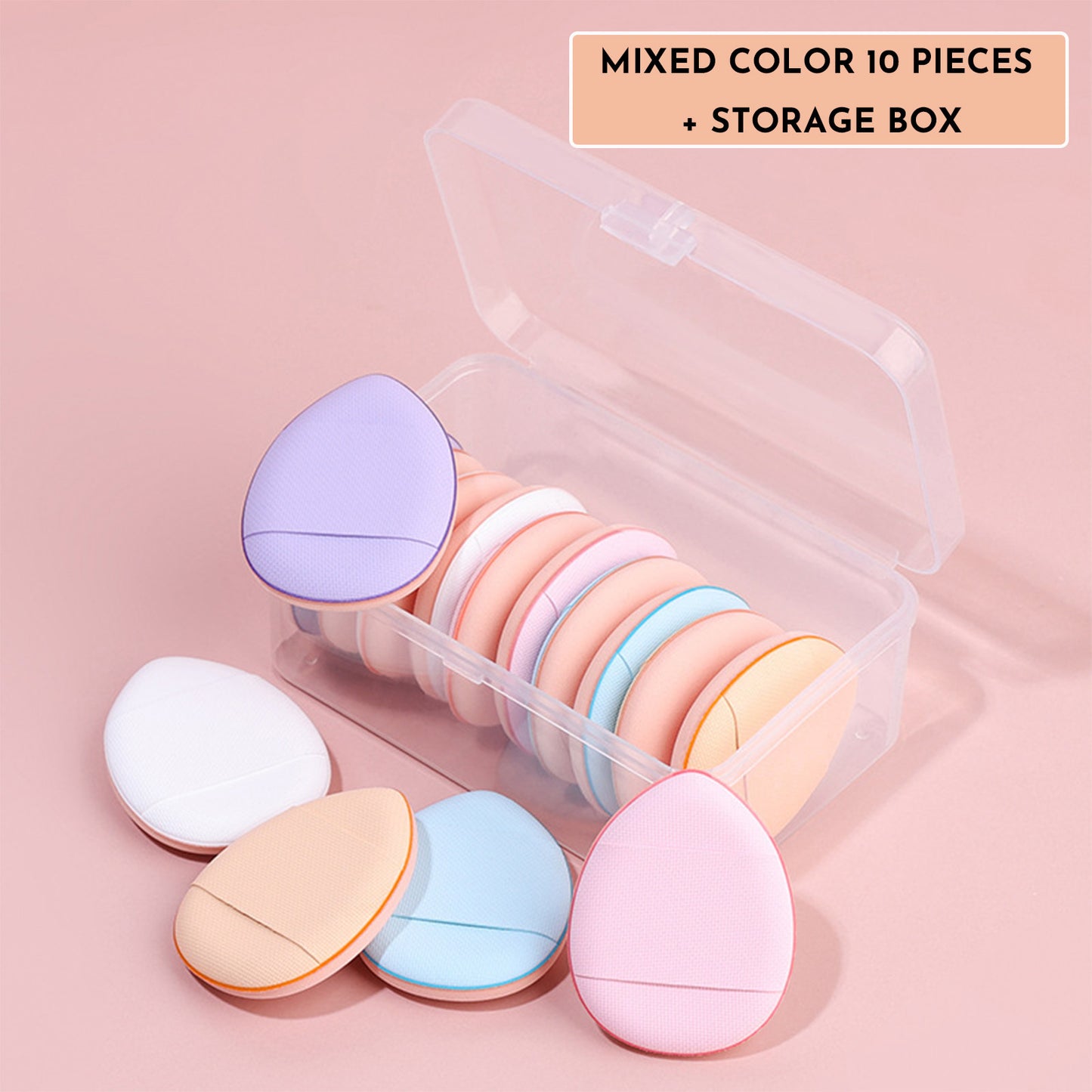 Mini Size Professional Cosmetic Cushion Puff Concealer Foundation Detail Puff Finger Puff Set Makeup Sponge Beauty Tool Travel Portable Makeup Puff Beauty Kit - Individually Packaged