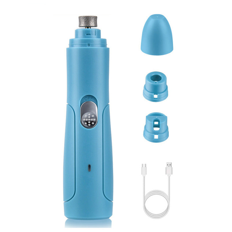 Pet Nail Grinder USB Rechargeable Nail Trimming Set Dog Electric Nail Scissors Nail Sharpener