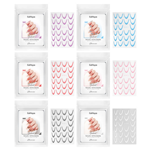 French Gradient Nail Sticker Gradient Nail Sticker Easy Nail Decor Personalized Nail Sticker
