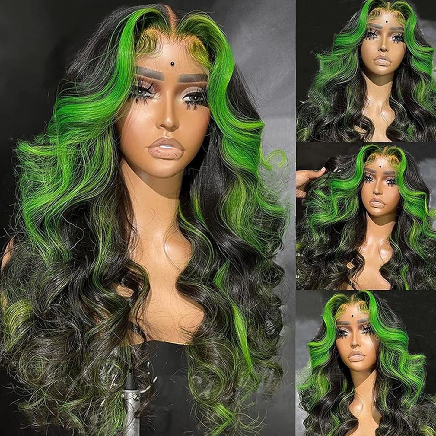 Purple Body Wave 13X4 Lace Frontal Wigs HD Lace Front Wigs Glueless Pre Plucked Bluish Violet Glueless Wigs 28 Inch Soft Hair Natural Hair Line Baby Hair Heat Resistant