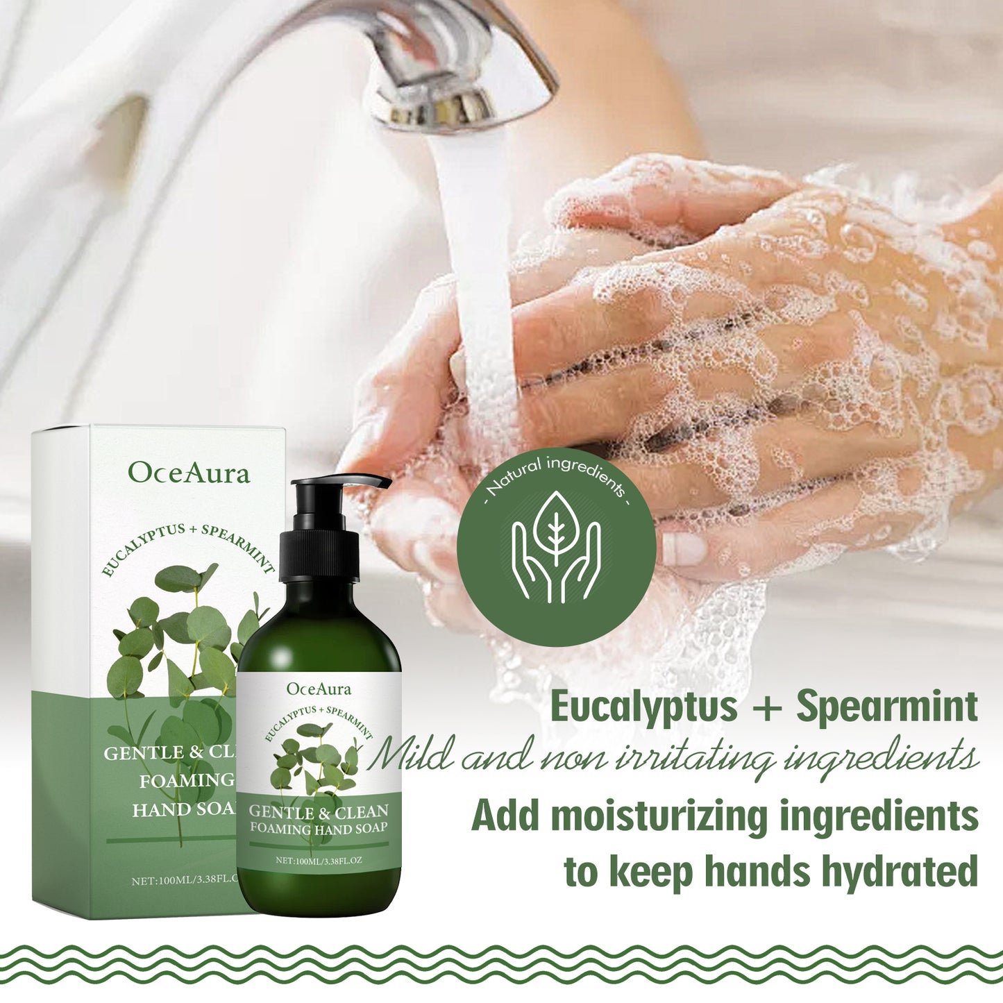 Gentle Clean Foaming Hand Soap, Gentle Cleansing Decontamination Moisturizing Skin Cleansing Skin