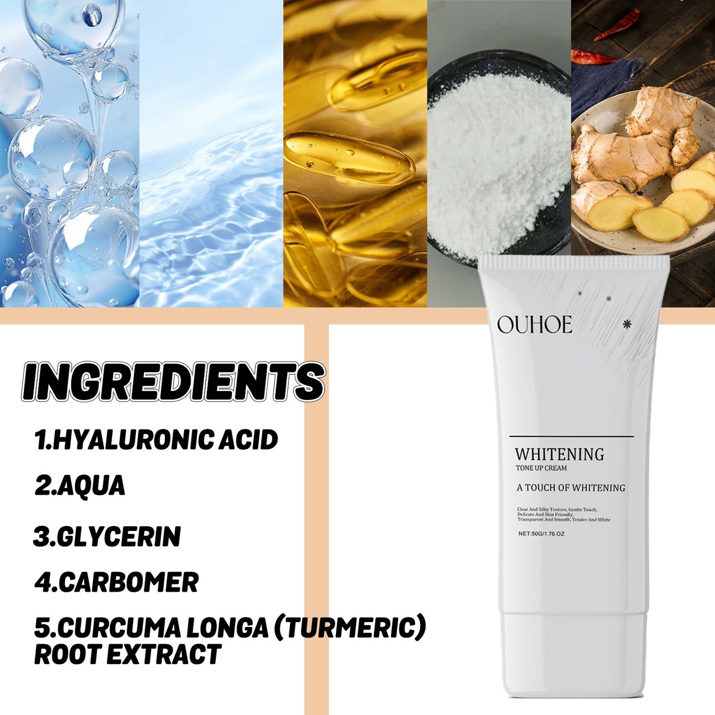 Whitening Tone Up Cream, Moist And Soft Fade Spots Rough Dry Skin Dark Skin Cream