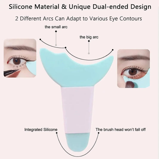 Silicone Mascara Eyelash Shield Applicator Guard Tool Multifunction Eyelash Eyeshadow Pads Reusable Eyelashes Guide Tool Makeup Stencil Aid Makeup Template Tool Outline Eyes Eyeliner Eyelash Guide Too