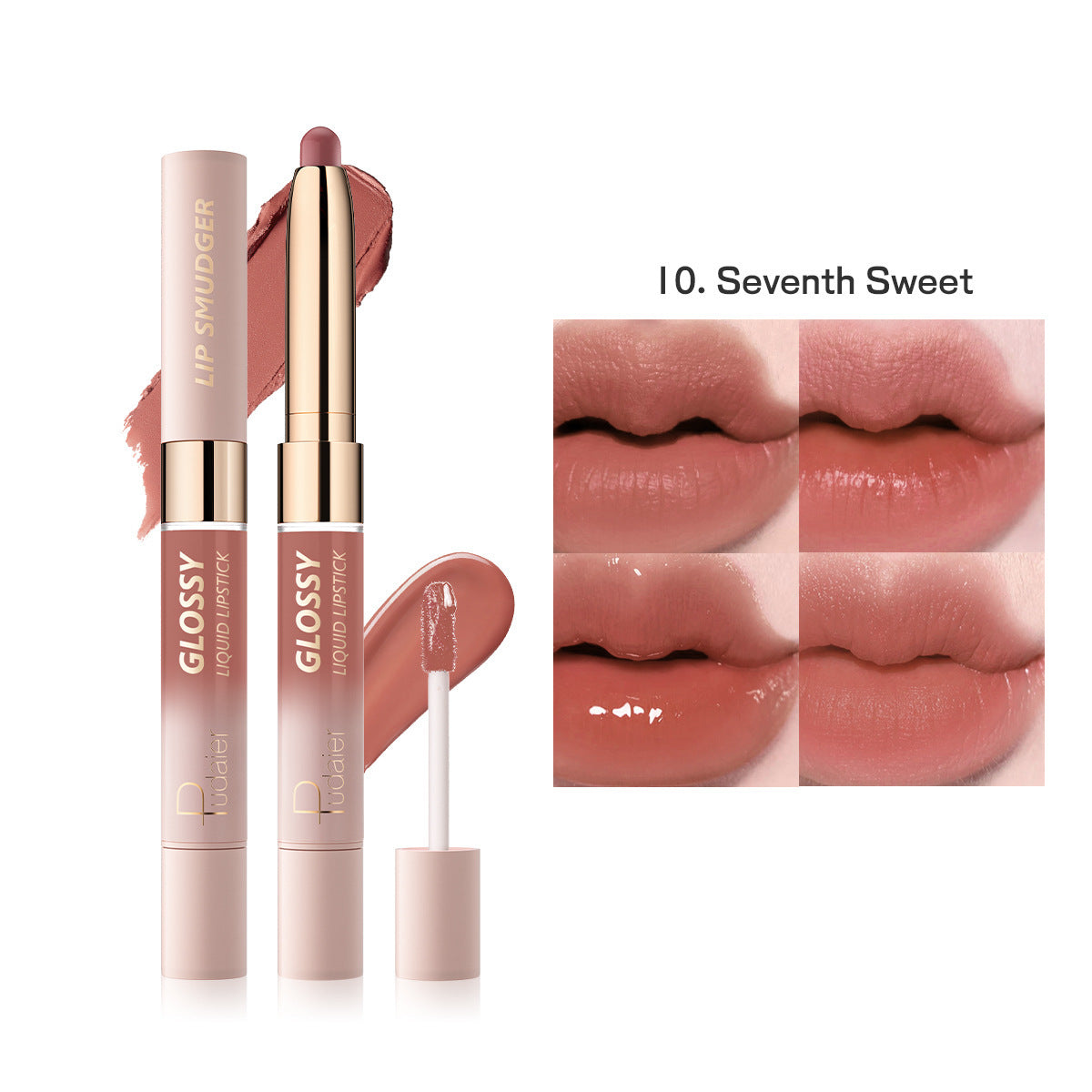 10-color Double-headed Lipstick Lip Gloss Matte Finish