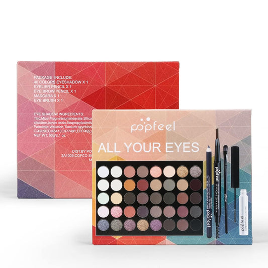 All in One Makeup Kits for Women Girls Holiday Make-Up Gift Sets Xmas Essential Bundle Include Eyeshadow Palette Lipstick Blush Concealer Eyeliner Mascara Foundation Brush Eyebrow Pencil