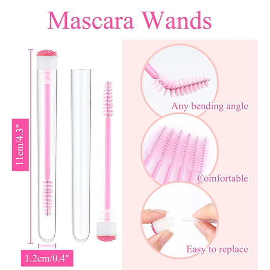 Disposable Mascara Wands | 10–50 Pcs Diamond Lash Spoolies (4 Colors)