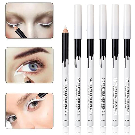 12PCS Black & White Eyeliner Pencil Set | Waterproof, Long-Lasting Multi-Use with Sharpener