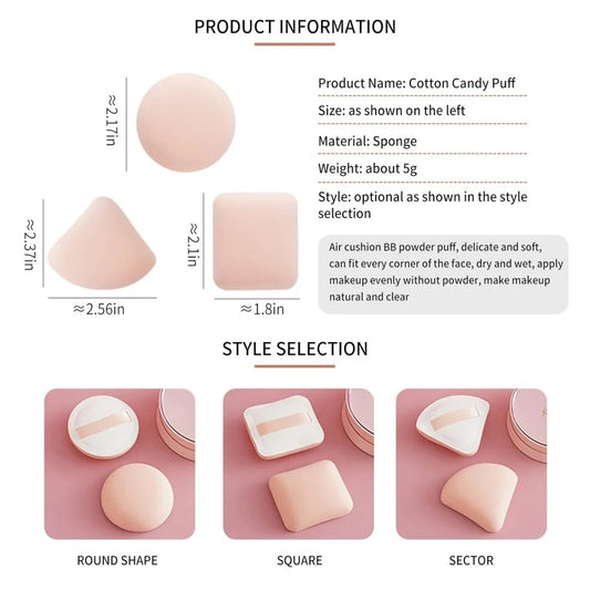 Makeup Sponge Puff, Reusable Dry And Wet Soft Air Cushion Puff, Suitable For Liquid Foundation, Foundation, Concealer