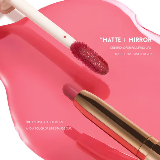 10-color Double-headed Lipstick Lip Gloss Matte Finish