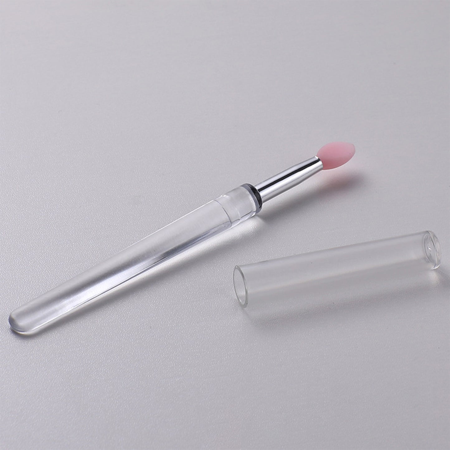 Reusable Silicone Lip Brush Set For Lipstick, Gloss, Balm, Mask & Scrub - Hygienic Caps, 8 Colors