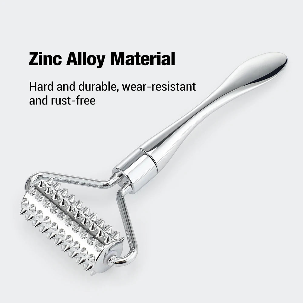 Stainless Steel Face Roller & Spatula | Pointed Massage Ball Tool for Facial & Neck Skin Care