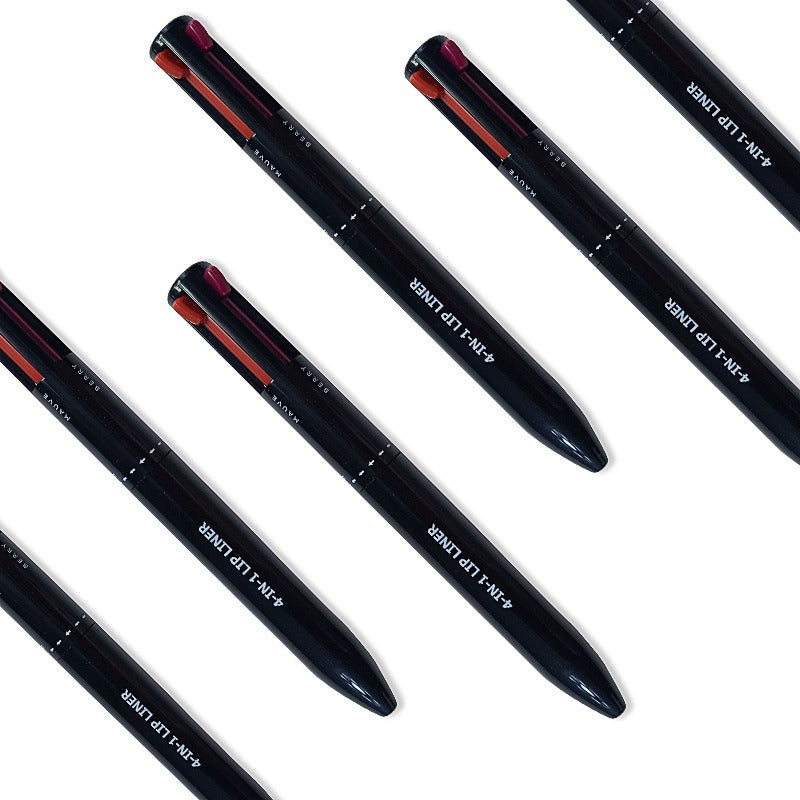 4-in-1 Makeup Pen | Multi-Color Lip Liner & Lipstick Combo in One Twist Pen