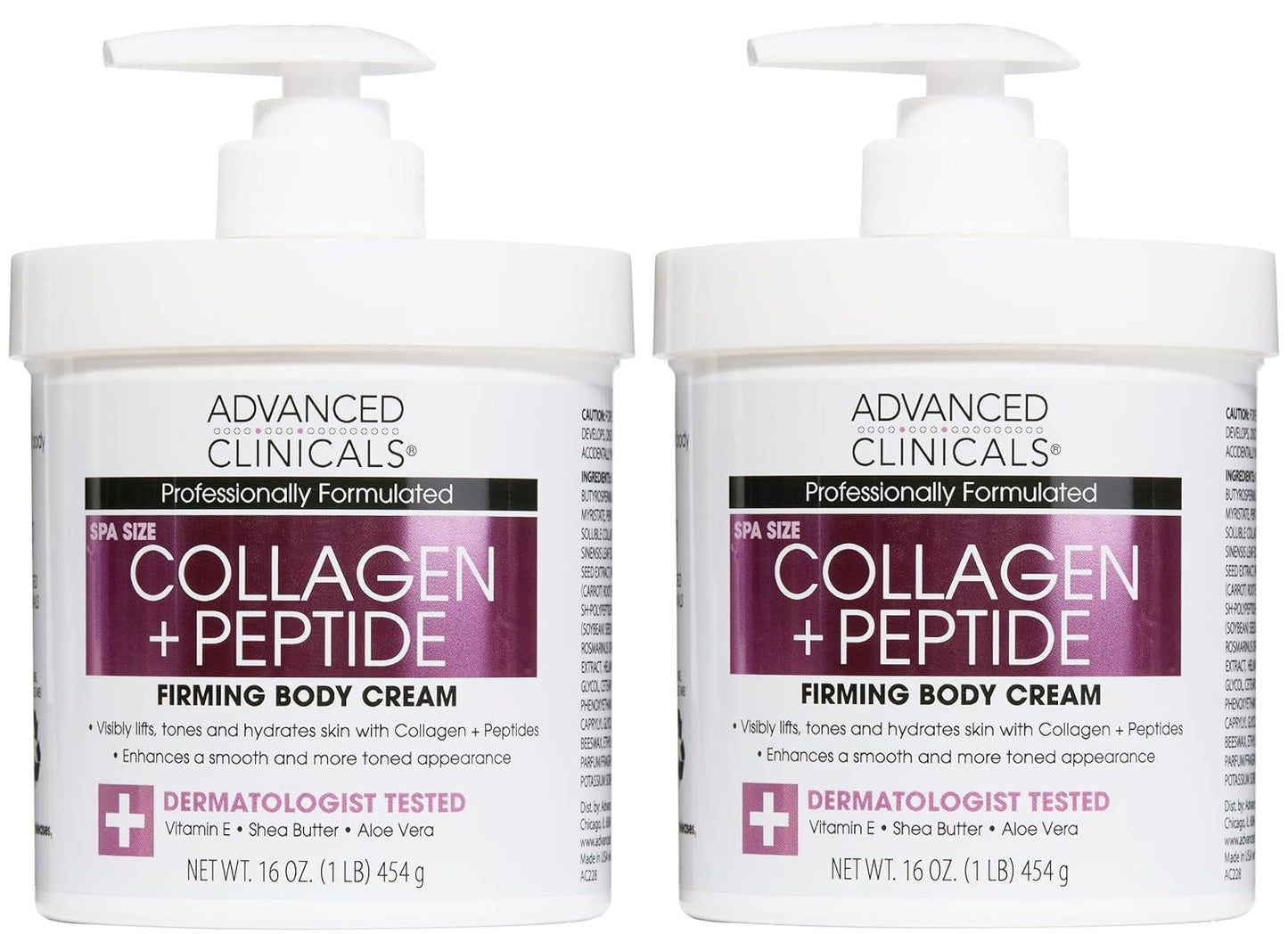 Collagen Peptides Body Lotion & Face Moisturizer | Peptide Infused Collagen Lotion for Women & Men Helps Improve Look of Crepey Skin, Wrinkles, & Uneven Dry Skin Texture, 16 Ounce