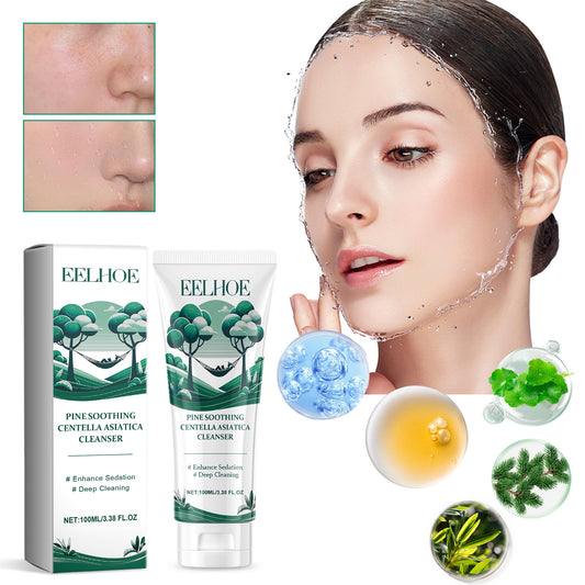 Pine Soothing Centella Asiatica Cleanser, Deep Clear Pores Soft Moisturizing Skin Moisturizing Non-Tight Cleanser