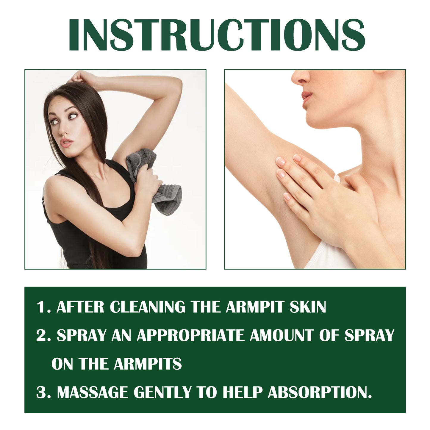 Body Odor Remove Spray, Refreshing Underarm Antiperspirant Deodorant Long-Lasting Fragrance Spray