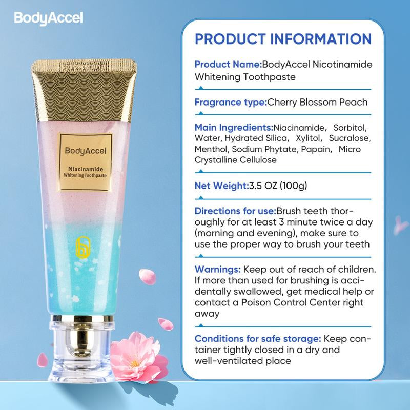 Bodyaccel 【Triple Whitening】Niacinamide Whiteningtoothpaste Oral MX