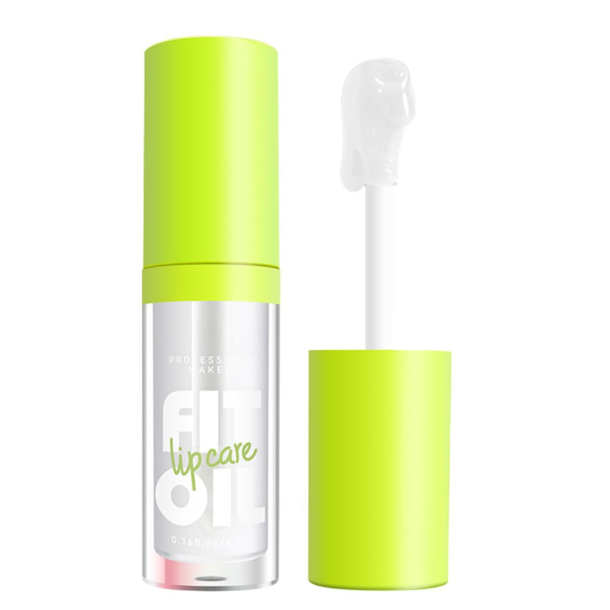 Hydrating Lip Oil, Big Brush Head Glaze Shiny Transparent Glow Oil, Nourishing & Non-Sticky Long Lasting Fresh Clear Smooth Care Plumping Oil (Set B)