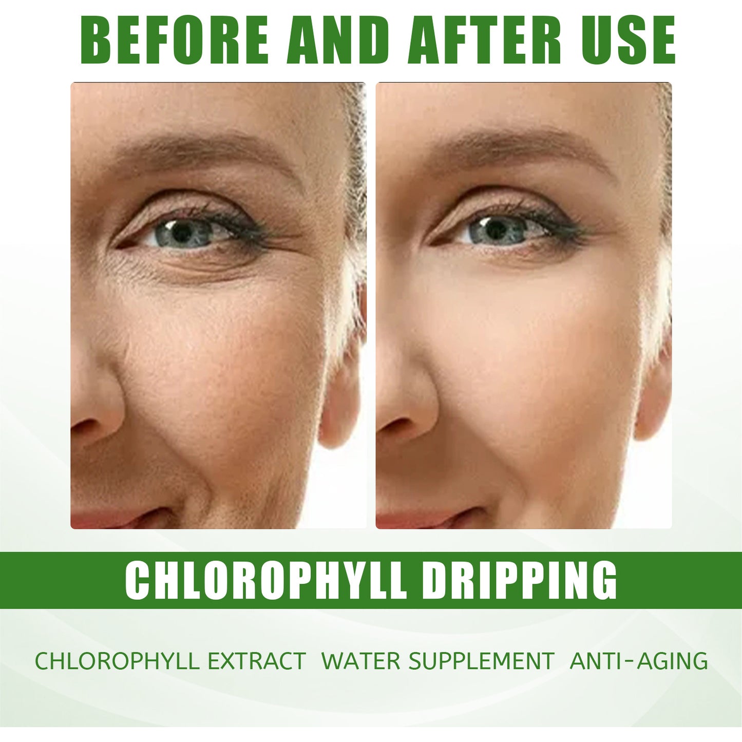 Organic Chlorophyll Superior Essence, Moist Tyra Facial Skin Firming Fade Out Fine Lines Filling Moist Skin