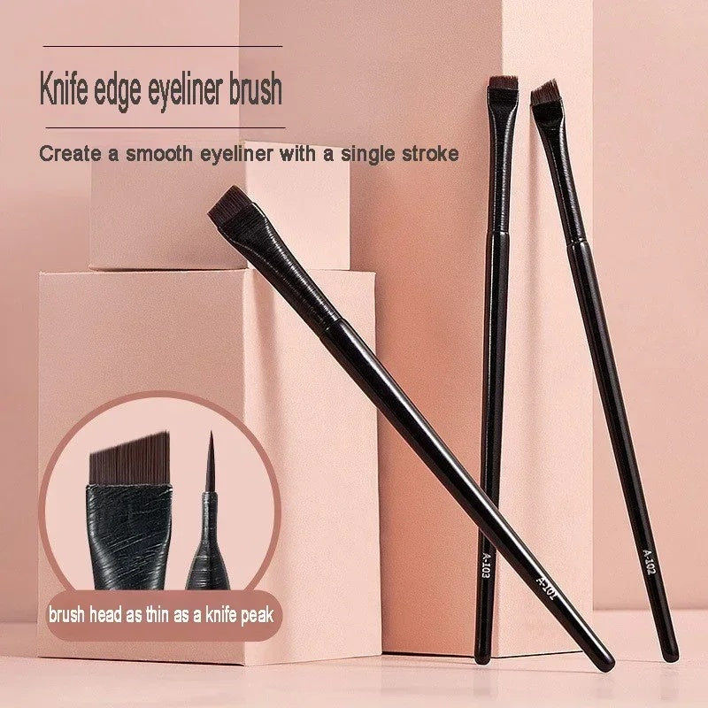 Eyebrow Eyeliner Brush Portable Small Angle Eyebrow Brush Makeup Tool Brushes Makeup Professional Eyeliner Eyebrow Contour Makeup Brush Super Soft Fiber Comfortable Grip Soft And Natural Makeup Appli