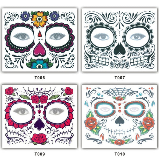 Tattoo Stickers Halloween Face Stickers Waterproof Environmental Protection Stage Props Art Makeup