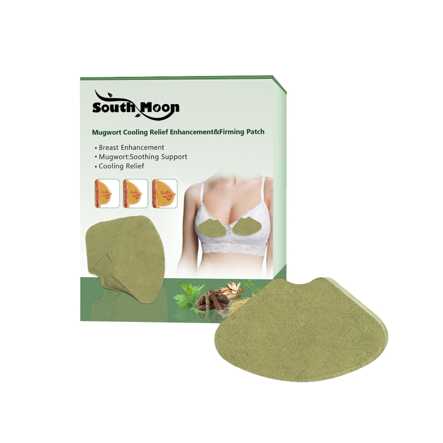 Mugwrot Cooling Relief Enhancements & Firming Patch, Massage Firming Chest Anti-sagging Chest Plump Patch