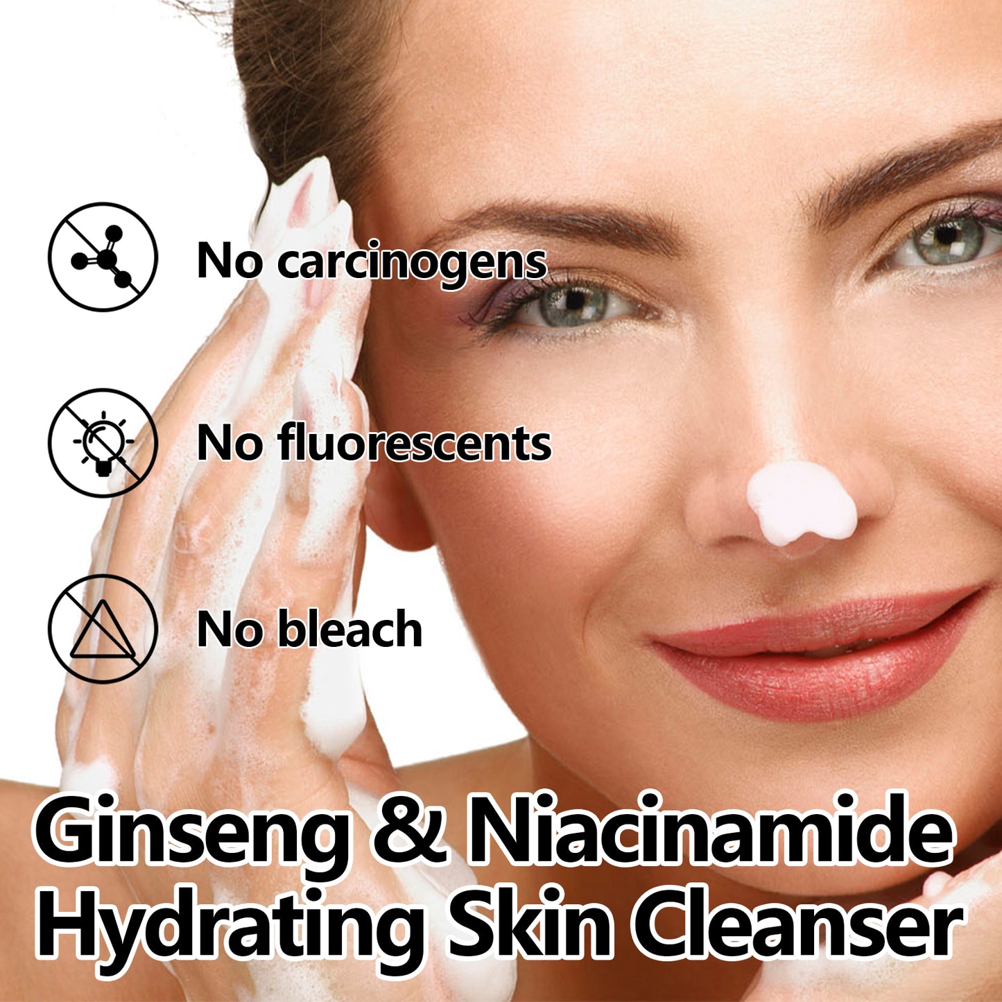 Ginseng Cleanser Gently Cleanses Face, Removes Impurities, And Foams With Delicate, Rich Moisture For Easy Rinsing