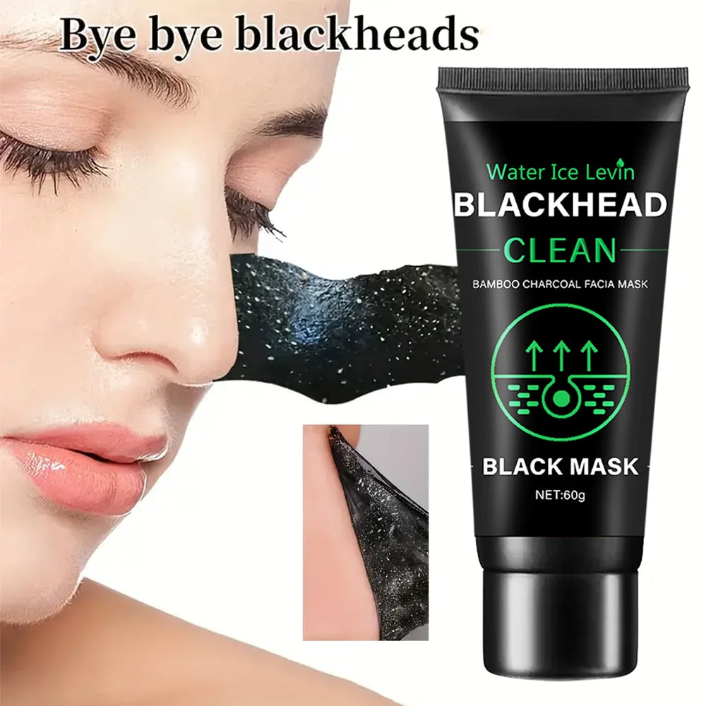 60g Bamboo Charcoal Fiber Mask Blackhead Removal Deep Mask Deep Cleansing Cleansing Exfoliating Mask Treatment Black Mask