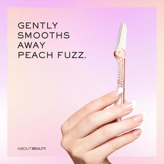 About Face FuzzFree Compact Facial Razors for Shaving and Exfoliating Includes 3 Beauty Groomers For Face Lips and Eyebrows