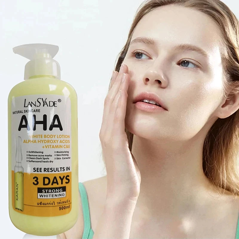 Whitening Body Lotion – 500ml Vitamin C, Glutathione & AHA for Bright, Smooth Skin
