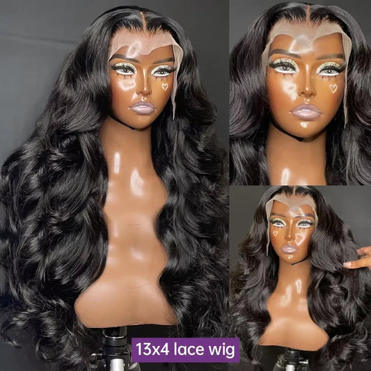 280% 40 30 Inch 13X6 HD Transparent Body Wave Lace Frontal Wig Brazilian Wigs Loose Wave 13X5 Lace Front Human Hair Wig For Wome