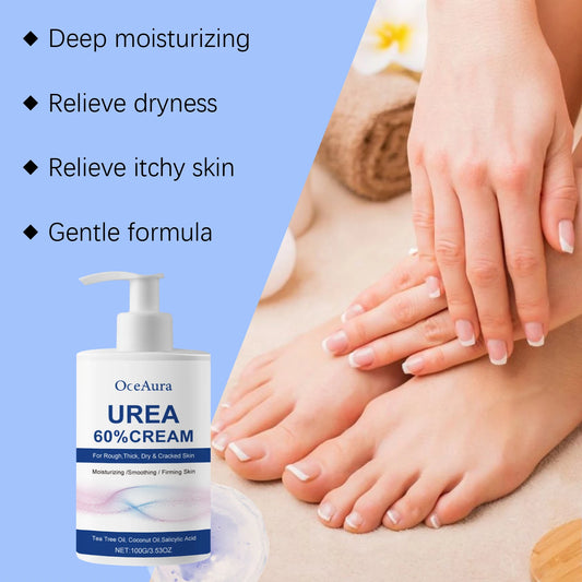 Urea 60% Foot Cream for Cracked Heels Intensive Moisturizing & Repair Callus & Dead Skin Remover Anti Dryness For Hands & Feet