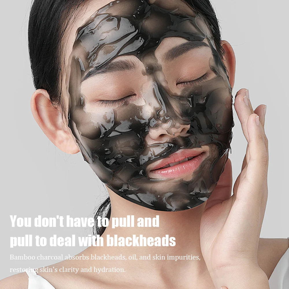60g Bamboo Charcoal Fiber Mask Blackhead Removal Deep Mask Deep Cleansing Cleansing Exfoliating Mask Treatment Black Mask