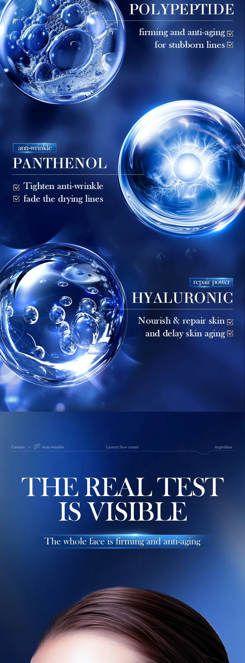 Instant Remove Wrinkle Cream Improve Retinol Face Anti-Aging Firming Lifting Fade Fine Lines Skin Moisturize Brighten Skin Care