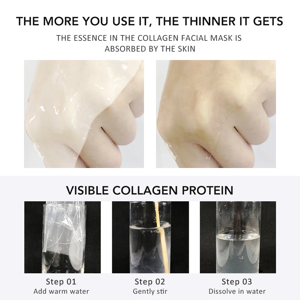 5PCS Collagen Sheet Masks – Hydrating, Brightening & Firming | Korean Skincare