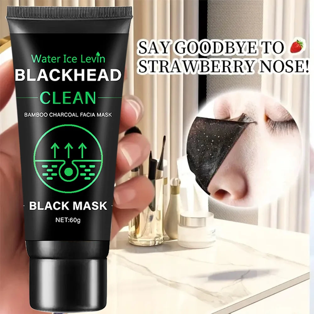 60g Bamboo Charcoal Fiber Mask Blackhead Removal Deep Mask Deep Cleansing Cleansing Exfoliating Mask Treatment Black Mask