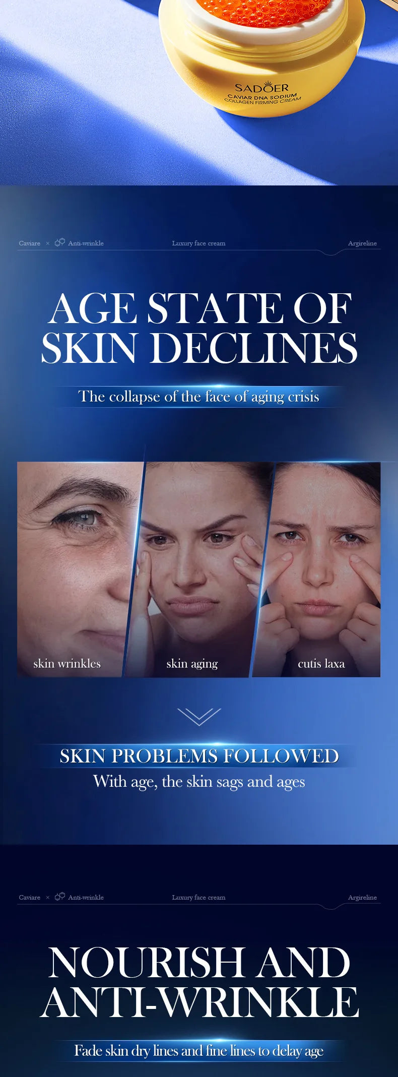 Instant Remove Wrinkle Cream Improve Retinol Face Anti-Aging Firming Lifting Fade Fine Lines Skin Moisturize Brighten Skin Care