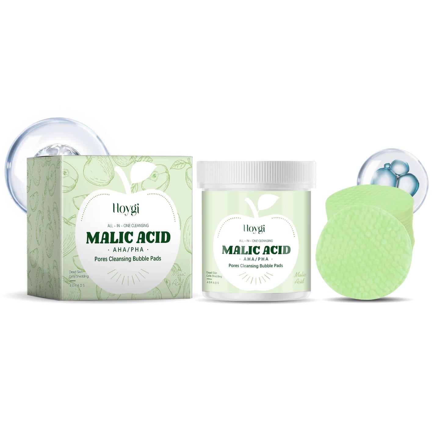 Pore Care Cleansing Pad Malic Acid Exfoliating Pads Facial Sponges Soothes and Refreshes Pores Moisturizes Skin Cleansing Pad