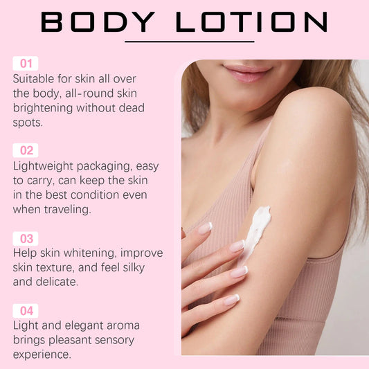 Glutathione Body Lotion Brightening Hydrating Revitalize Even Skin Tone Improve Skin Dry Rough Dullness Moisturizing Body Lotion