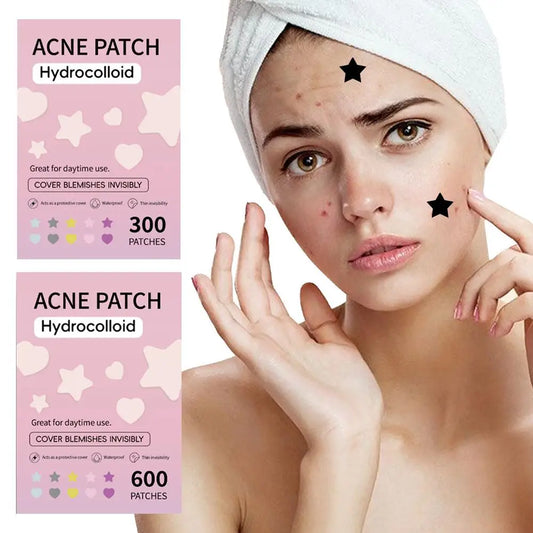 Acne Dot Patches Anti-allergy Sticker Star/Heart Shaped Acne Cover Patch Invisible Healing Acne Treatment Pimple Remover