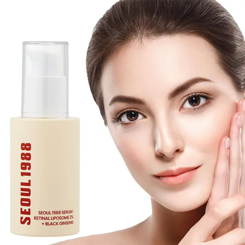 Korean Skin Care Seoul 1988 Vitamin C Wrinkle Care 4% Retinol Ginseng Serum Firm Fine Lines Eye Cream Moisturizing Brighten Set