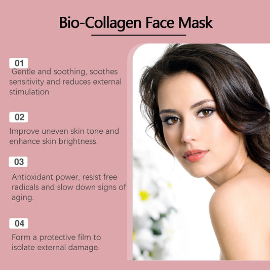 Bio-Collagen Face Mask | Deep Hydration & Pore Care (1/5/10/15 Pack)