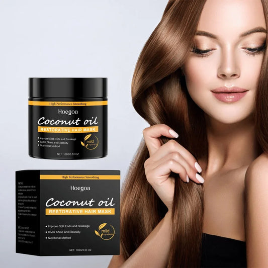 Hoegoa Coconut Oil Hair Mask Repair Dry Hair Smooth And Glossy Hair Care Coconut Oil Hair Mask