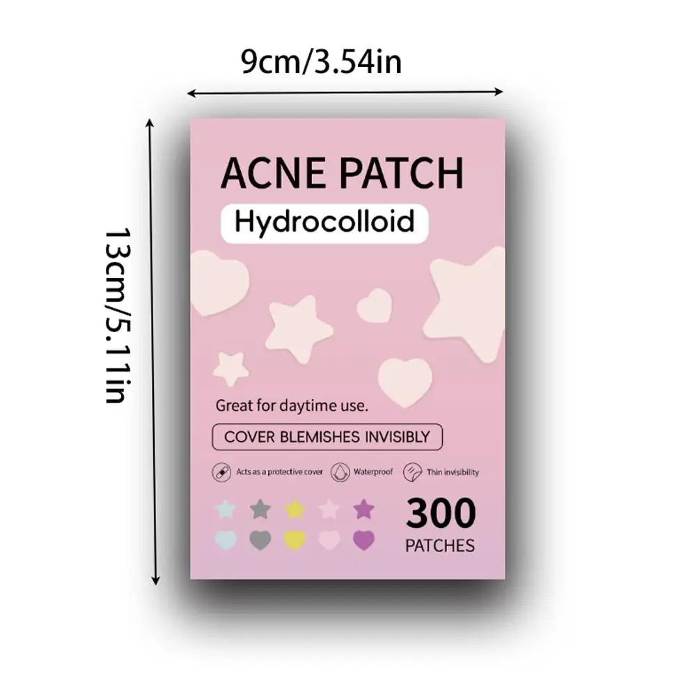 Acne Dot Patches Anti-allergy Sticker Star/Heart Shaped Acne Cover Patch Invisible Healing Acne Treatment Pimple Remover