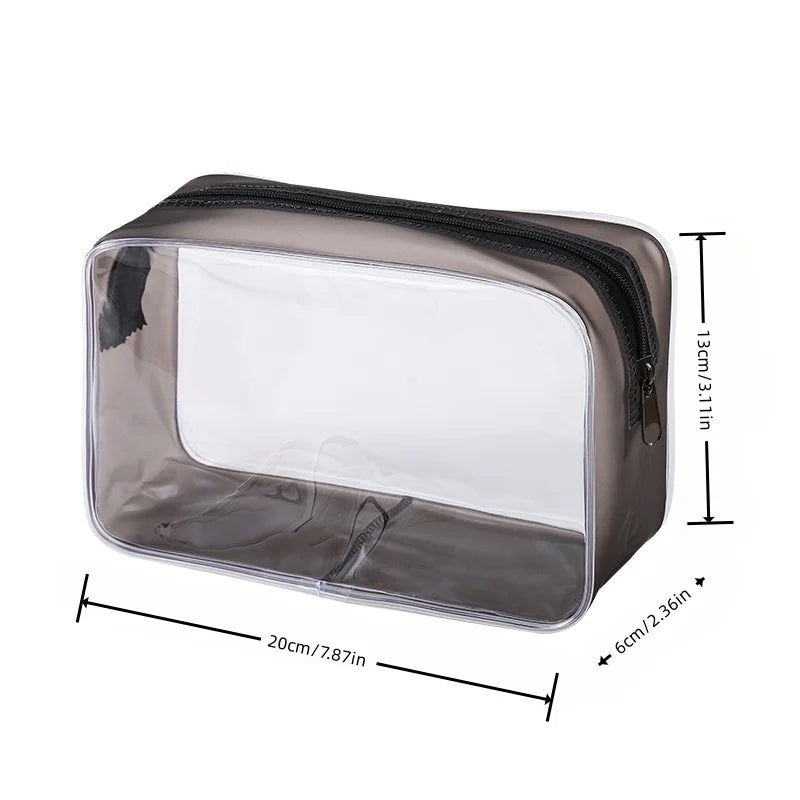 Transparent Cosmetic Bag, Clear Makeup Organizer Pouch for Toiletries, Portable Storage Bag for Travel & Gift(4pcs)
