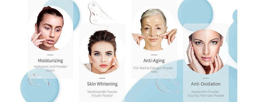 Pure 99% Hyaluronic Acid Powder Cosmetic Grade, Anti Aging, Moisturizing Skin Whitening Cosmetic Raw Material