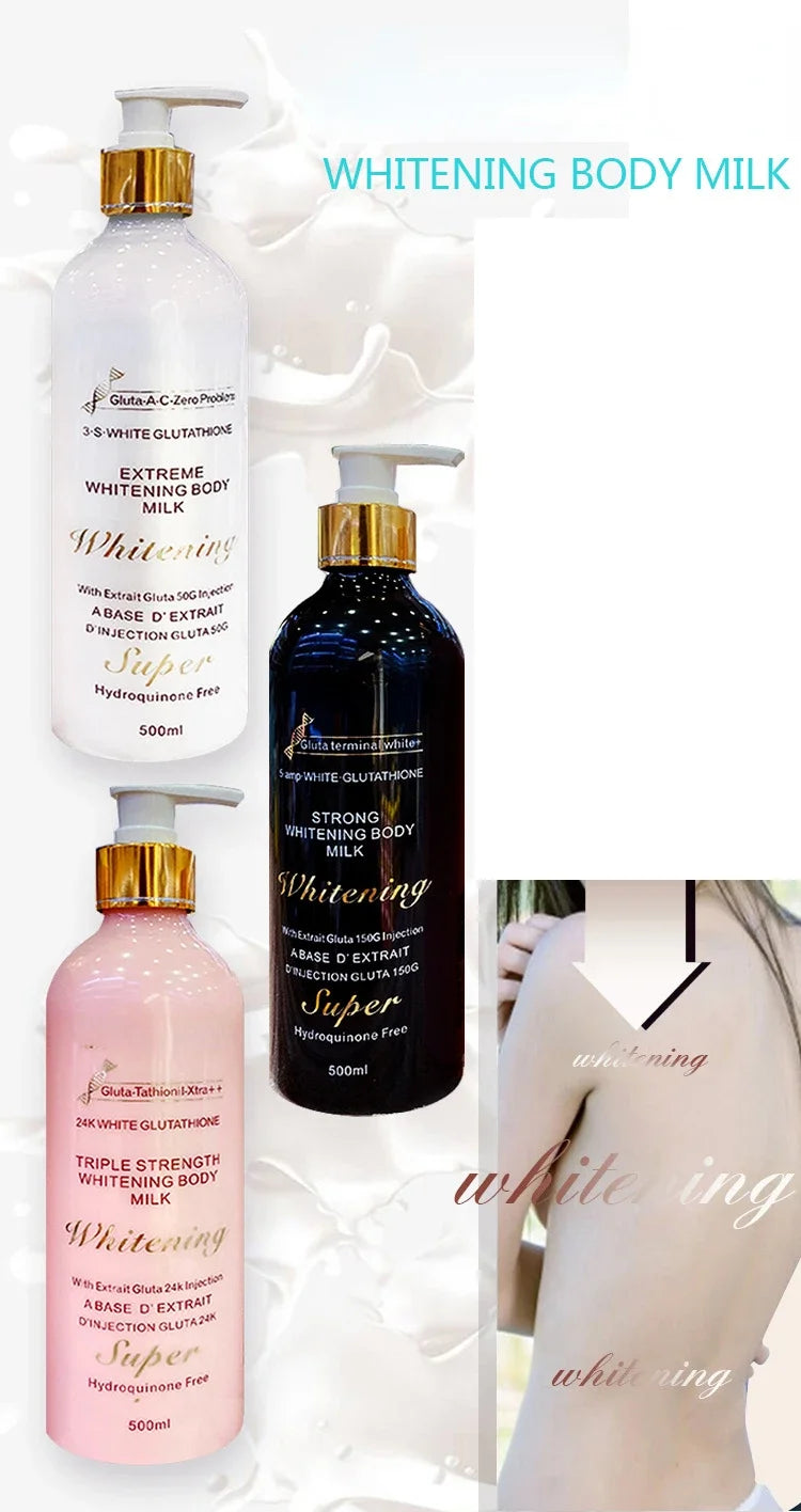 500ml 24 K Gold Glutathione Body Lotion Moisturizing Brightening Firming Body Cream Body Whitening Cream