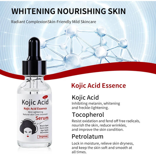Korean Facial Serum With Collagen, Vitamin C & Kojic Acid Face Serum Lifting, Firming , Moisturizing, Soothing, Evens Skin Tone